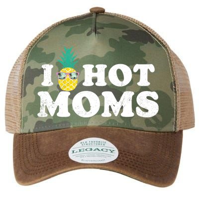 I Pineapple Hot Moms Upside Down I Heart Funny Swinger Legacy Tie Dye Trucker Hat