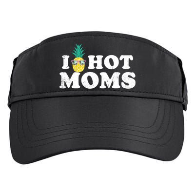 I Pineapple Hot Moms Upside Down I Heart Funny Swinger Adult Drive Performance Visor
