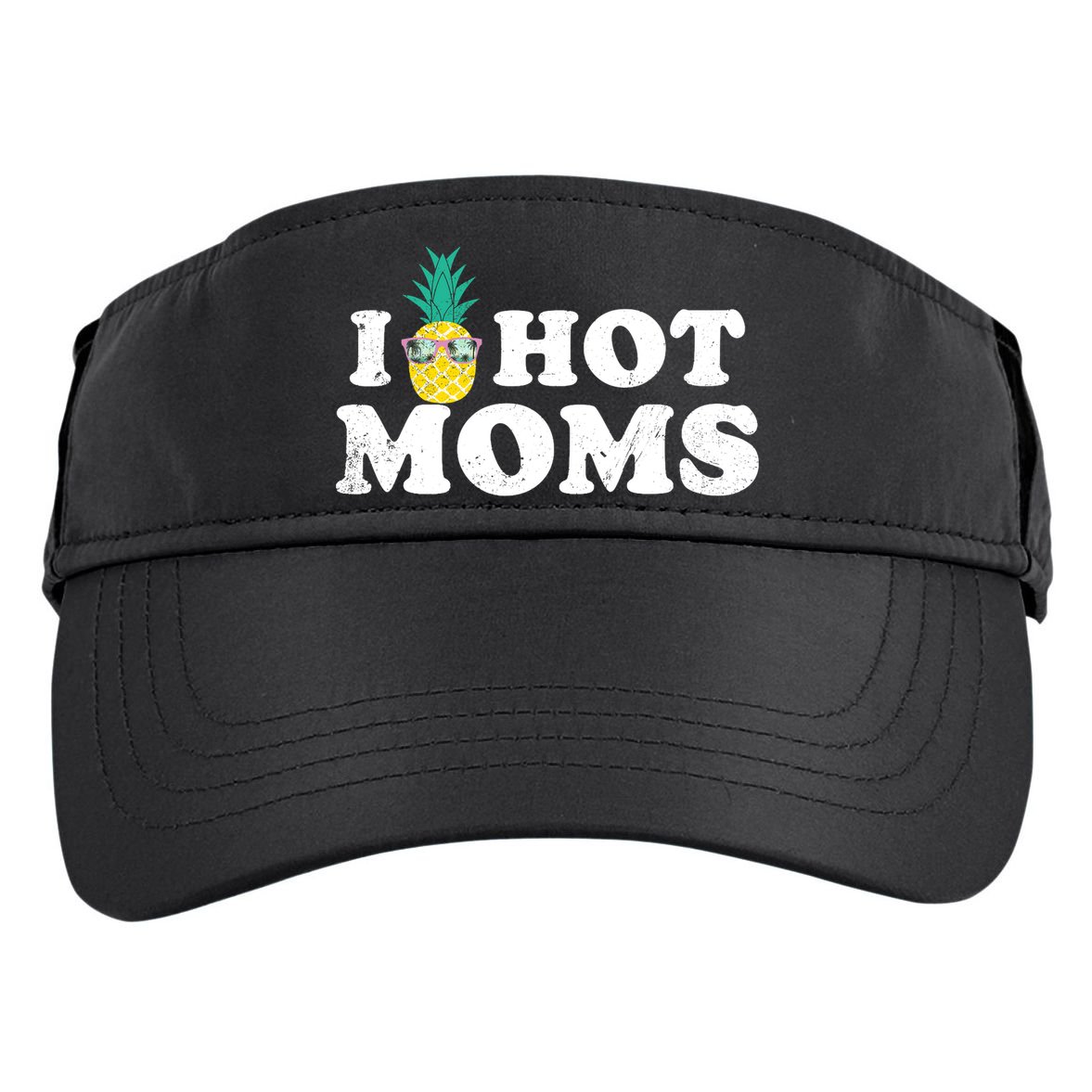 I Pineapple Hot Moms Upside Down I Heart Funny Swinger Adult Drive Performance Visor
