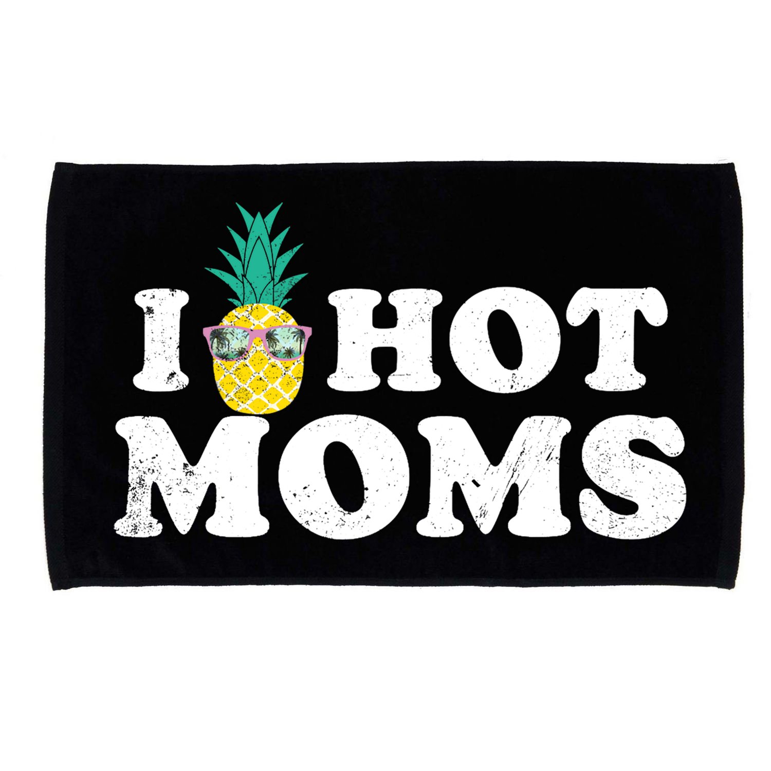 I Pineapple Hot Moms Upside Down I Heart Funny Swinger Microfiber Hand Towel