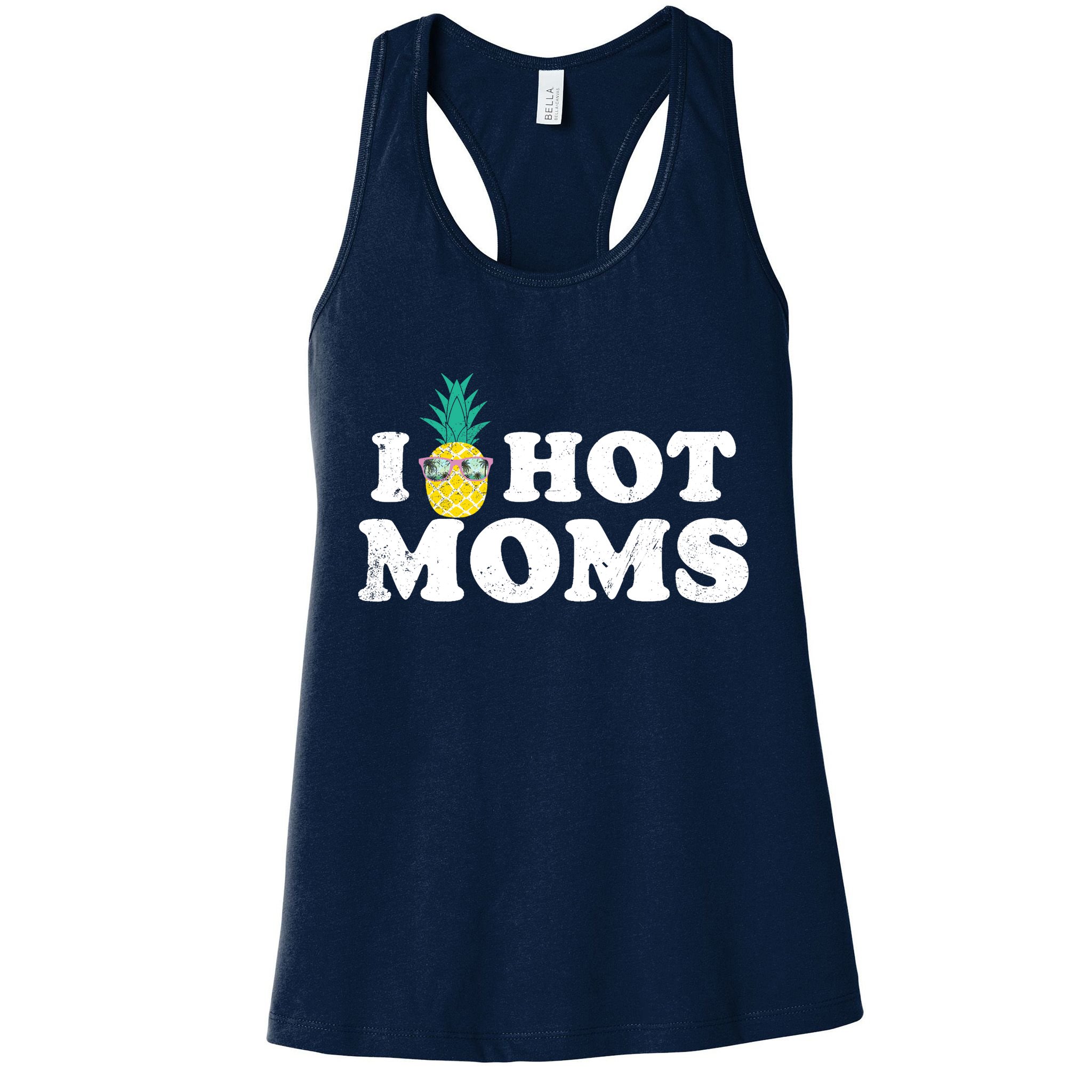 I Pineapple Hot Moms Upside Down I Heart Funny Swinger Womens Tank Top