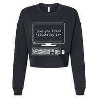 It Pro Have You Tried Restarting It Computer Help Desk Cropped Pullover Crew