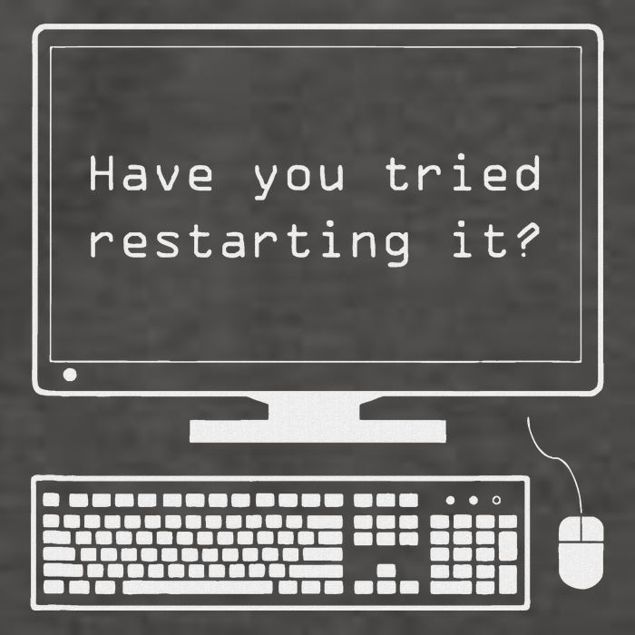 It Pro Have You Tried Restarting It Computer Help Desk Vector Backpack