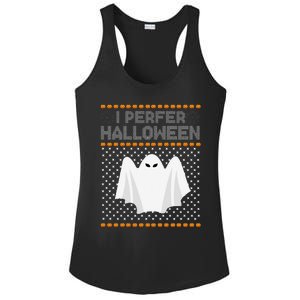 I Prefer Halloween Christmas Funny Funny Ugly Xmas Holiday Funny Ladies PosiCharge Competitor Racerback Tank