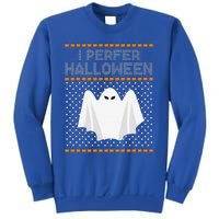 I Prefer Halloween Christmas Funny Funny Ugly Xmas Holiday Funny Sweatshirt