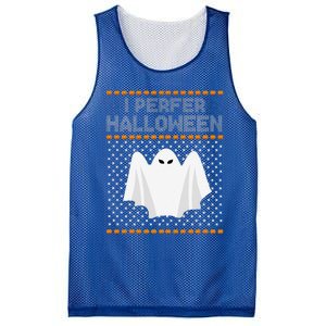 I Prefer Halloween Christmas Funny Funny Ugly Xmas Holiday Funny Mesh Reversible Basketball Jersey Tank