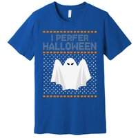 I Prefer Halloween Christmas Funny Funny Ugly Xmas Holiday Funny Premium T-Shirt