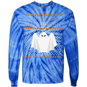 I Prefer Halloween Christmas Funny Funny Ugly Xmas Holiday Funny Tie-Dye Long Sleeve Shirt