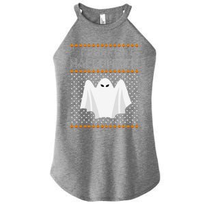 I Prefer Halloween Christmas Funny Funny Ugly Xmas Holiday Funny Women's Perfect Tri Rocker Tank