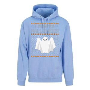 I Prefer Halloween Christmas Funny Funny Ugly Xmas Holiday Funny Unisex Surf Hoodie