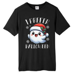 I Prefer Halloween Christmas Cute Ghost Santa Hat Tall Fusion ChromaSoft Performance T-Shirt