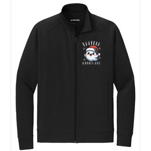 I Prefer Halloween Christmas Cute Ghost Santa Hat Stretch Full-Zip Cadet Jacket