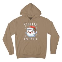 I Prefer Halloween Christmas Cute Ghost Santa Hat Hoodie