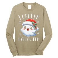 I Prefer Halloween Christmas Cute Ghost Santa Hat Long Sleeve Shirt