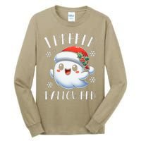 I Prefer Halloween Christmas Cute Ghost Santa Hat Tall Long Sleeve T-Shirt