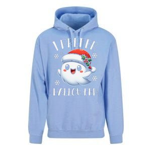 I Prefer Halloween Christmas Cute Ghost Santa Hat Unisex Surf Hoodie