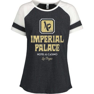 Imperial Palace Hotel Casino Vintage Sign Retro Las Vegas Enza Ladies Jersey Colorblock Tee