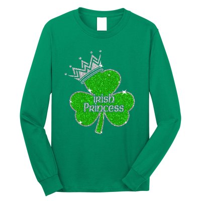 Irish Princess Happy St Patricks Day Shamrock Long Sleeve Shirt