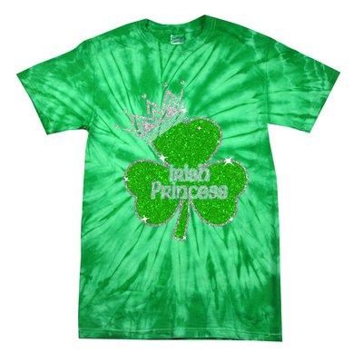 Irish Princess Happy St Patricks Day Shamrock Tie-Dye T-Shirt