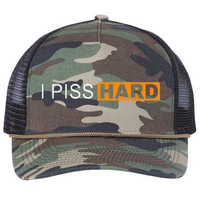 I Piss Hard Funny Meme Sarcasm Retro Rope Trucker Hat Cap