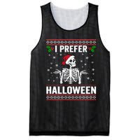 I Prefer Halloween Christmas Sweater Funny Holiday Ugly Xmas Mesh Reversible Basketball Jersey Tank