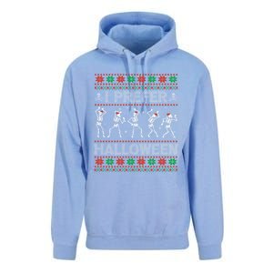 I Prefer Halloween Ugly Christmas Dancing Skeletons Gift Unisex Surf Hoodie