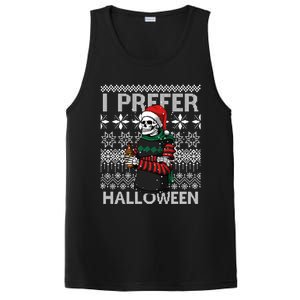 I Prefer Halloween Funny Christmas Skeleton Sweater Ugly Great Gift PosiCharge Competitor Tank