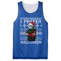 I Prefer Halloween Funny Christmas Skeleton Sweater Ugly Great Gift Mesh Reversible Basketball Jersey Tank