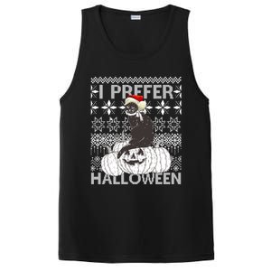 I Prefer Halloween Funny Christmas Black Cat Ugly Gift PosiCharge Competitor Tank