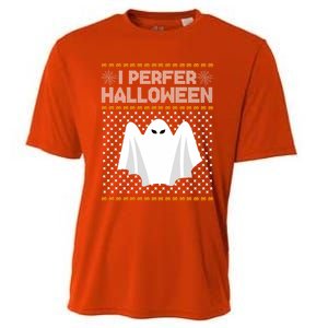 I Prefer Halloween Christmas Sweater Funny Ugly Xmas Holiday Cool Gift Cooling Performance Crew T-Shirt