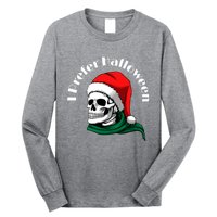 I Prefer Halloween Ugly Christmas Sweater Skull Santa Long Sleeve Shirt