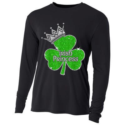Irish Princess Happy St Patricks Day Shamrock Cooling Performance Long Sleeve Crew