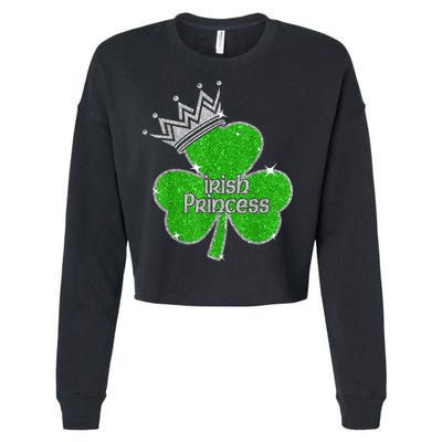 Irish Princess Happy St Patricks Day Shamrock Cropped Pullover Crew