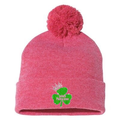 Irish Princess Happy St Patricks Day Shamrock Pom Pom 12in Knit Beanie