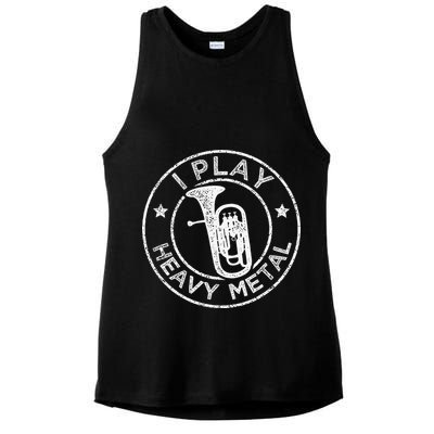 I Play Heavy Metal Funny Euphonium Ladies PosiCharge Tri-Blend Wicking Tank