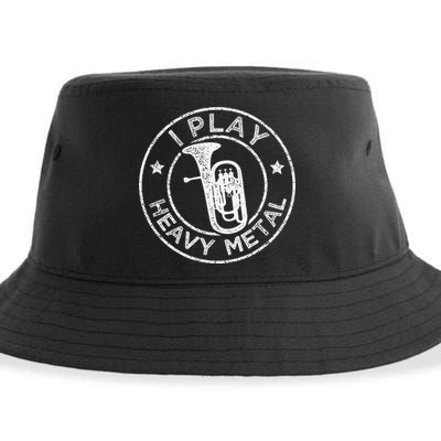 I Play Heavy Metal Funny Euphonium Sustainable Bucket Hat