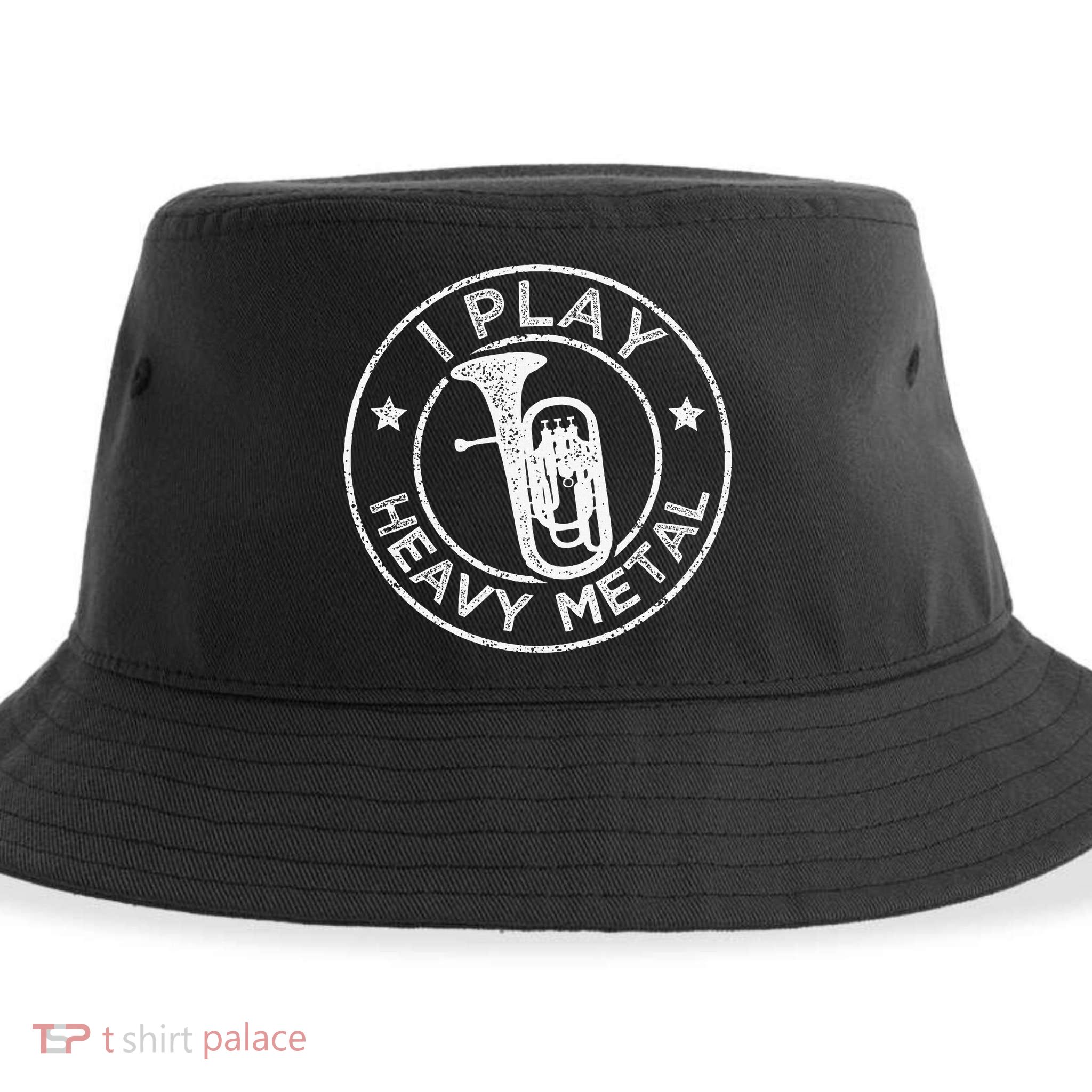 I Play Heavy Metal Funny Euphonium Sustainable Bucket Hat