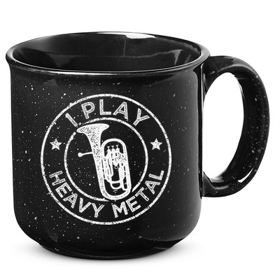 I Play Heavy Metal Funny Euphonium 15oz Campfire Ceramic Mug