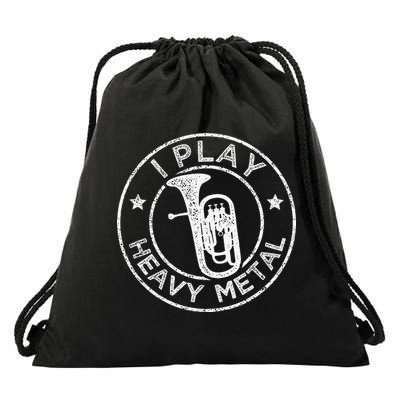 I Play Heavy Metal Funny Euphonium Drawstring Bag
