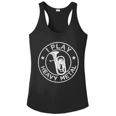 I Play Heavy Metal Funny Euphonium Ladies PosiCharge Competitor Racerback Tank
