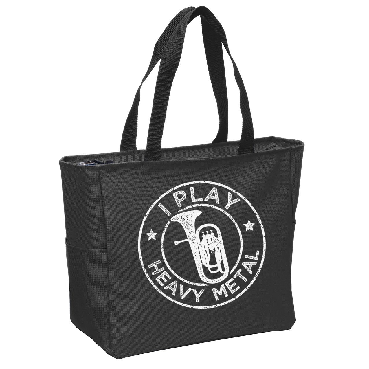 I Play Heavy Metal Funny Euphonium Zip Tote Bag