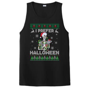 I Prefer Halloween Christmas Sweater Funny Skeleton Xmas Cute Gift PosiCharge Competitor Tank