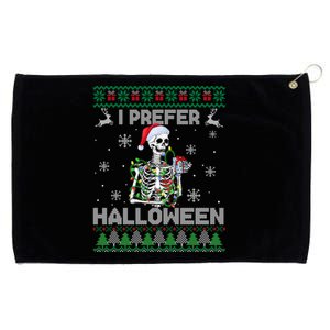 I Prefer Halloween Christmas Sweater Funny Skeleton Xmas Cute Gift Grommeted Golf Towel