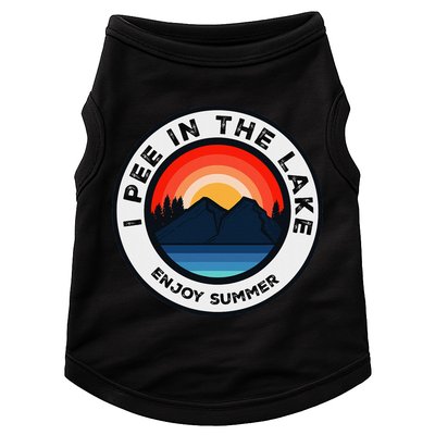 I Pee In The Lake Funny Summer Vacation Family Doggie Tank