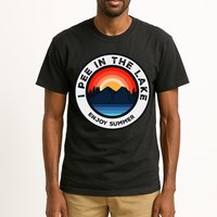 I Pee In The Lake Funny Summer Vacation Family Tall T-Shirt