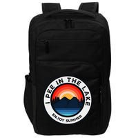 I Pee In The Lake Funny Summer Vacation Family Impact Tech Backpack