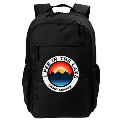 I Pee In The Lake Funny Summer Vacation Family Backpack