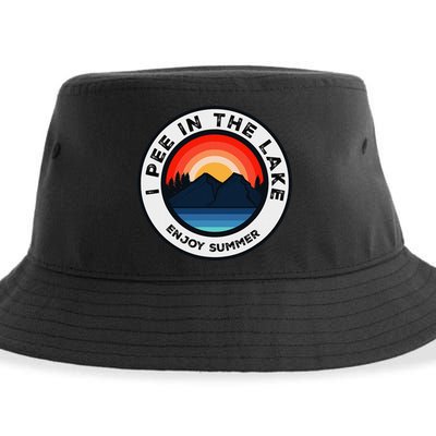 I Pee In The Lake Funny Summer Vacation Family Sustainable Bucket Hat