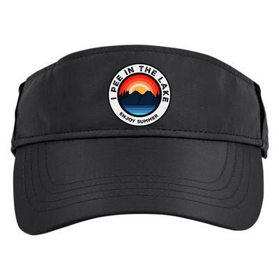 I Pee In The Lake Funny Summer Vacation Family Adult Drive Performance Visor