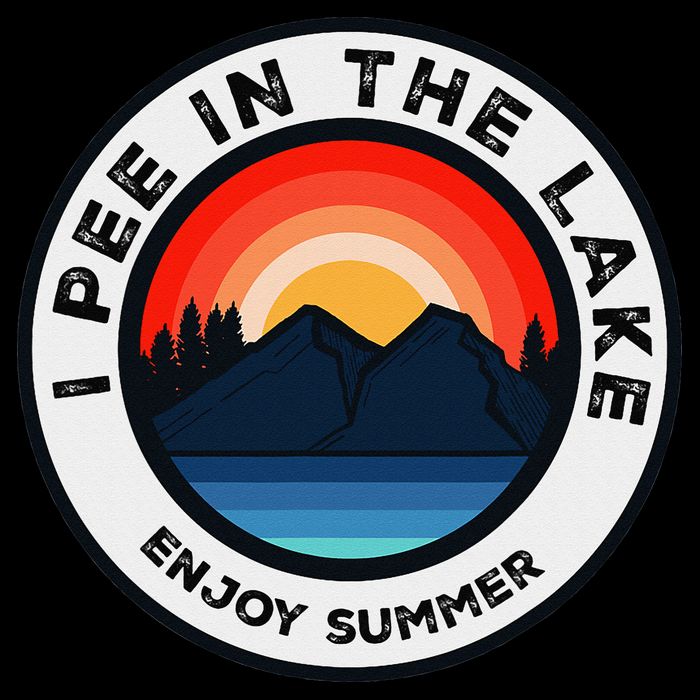 I Pee In The Lake Funny Summer Vacation Family 16 in Basic Backpack